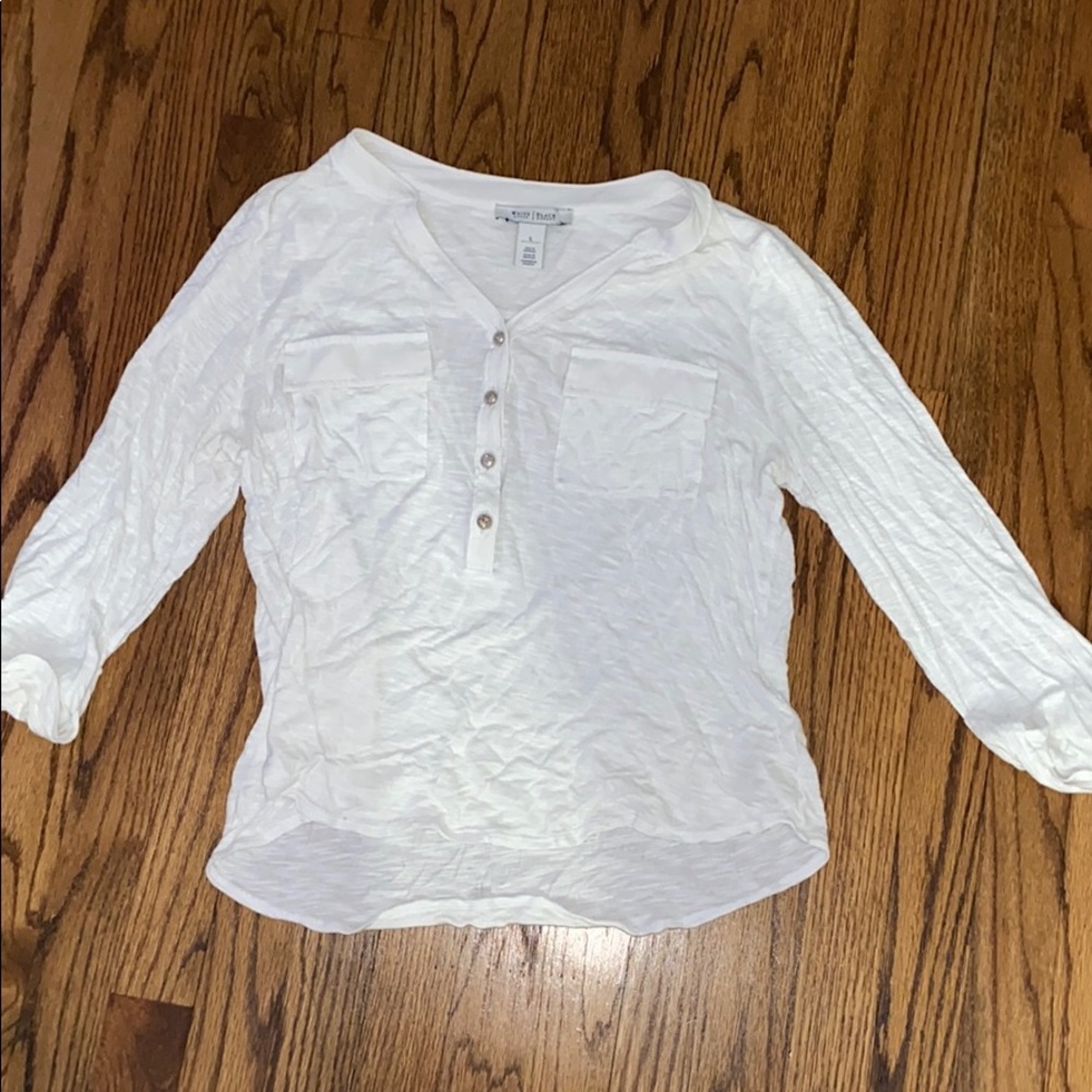 White long sleeve with buttons